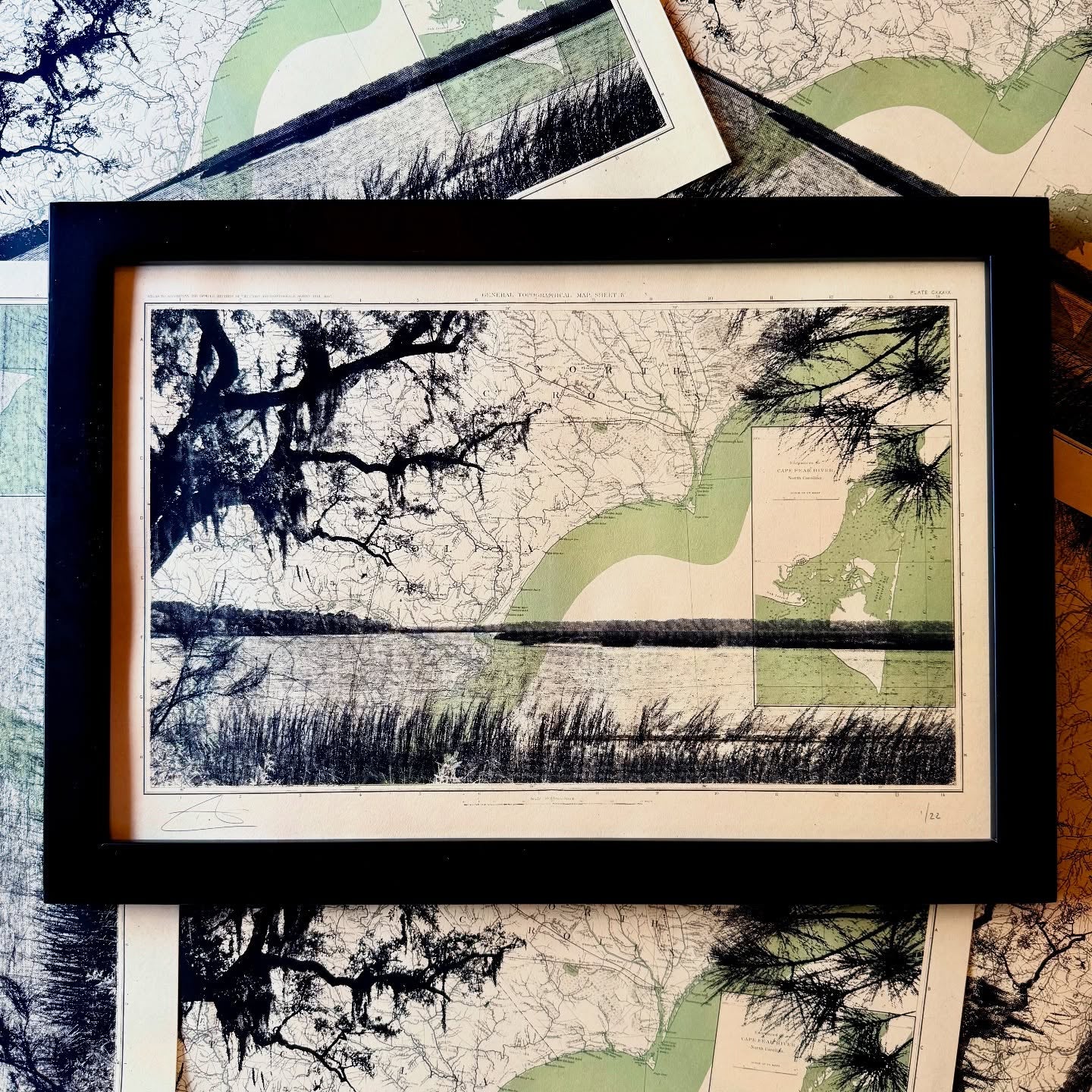 NC | "Coastal Serenity" | Cape Fear, North Carolina | Silkscreen