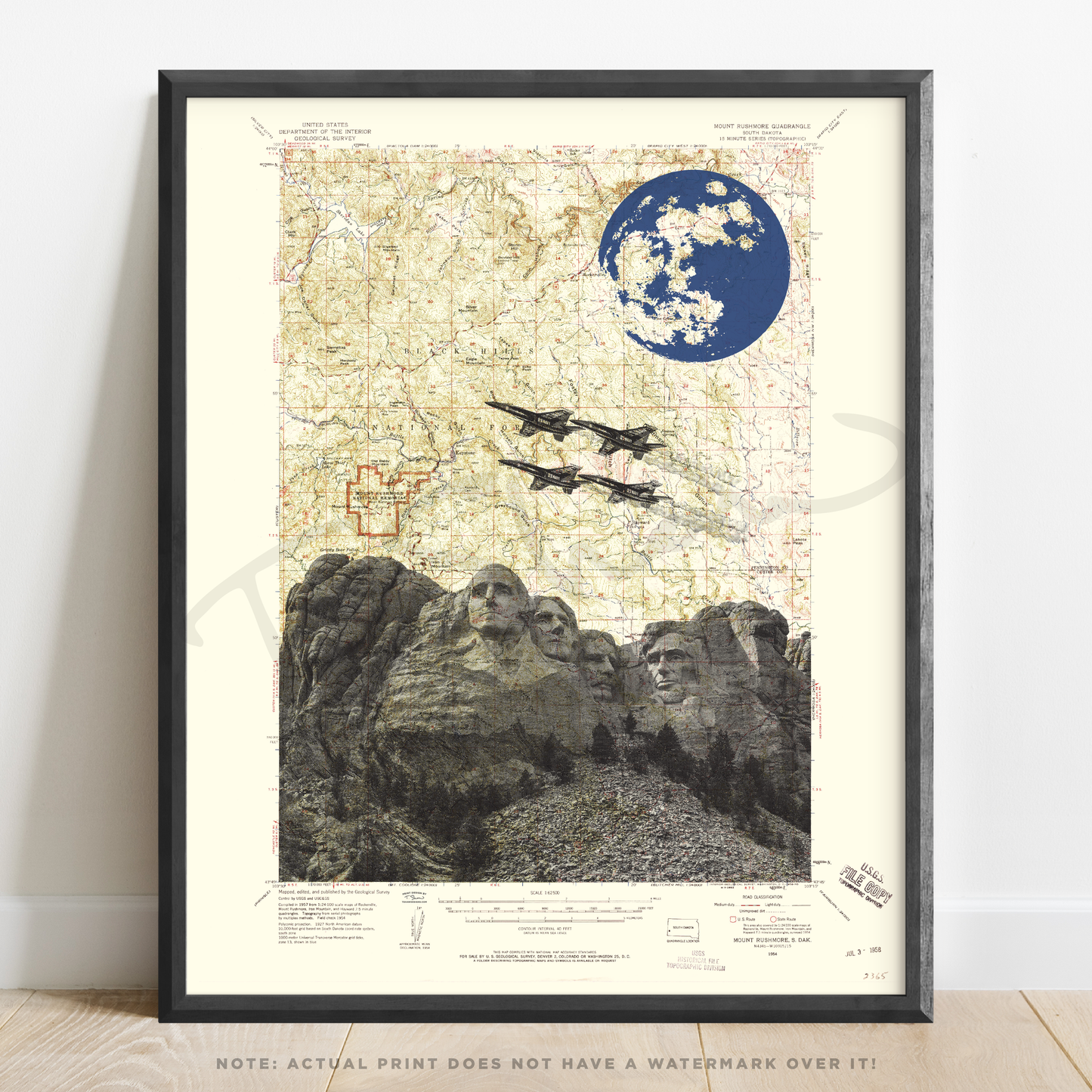 SD | Blue Angels over Mount Rushmore | South Dakota | Inkjet Print