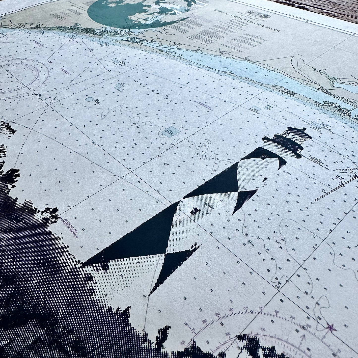 NC | Cape Lookout Lighthouse | Cape Lookout, North Carolina | Silkscreen