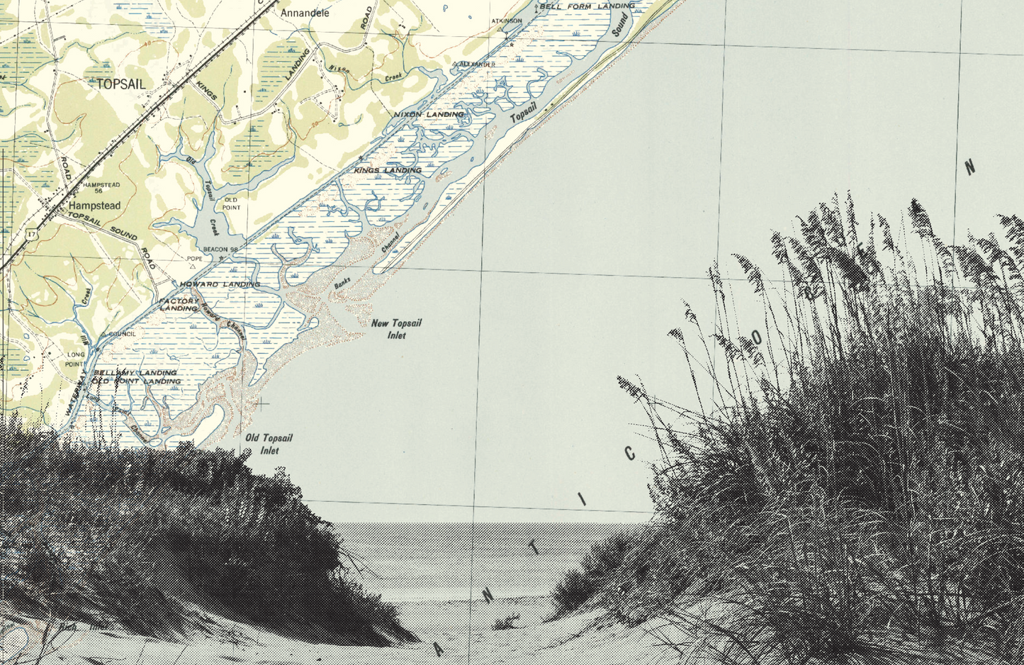 NC | Topsail Beach Dunes | Surf City | Topsail Island, North Carolina | Inkjet Print