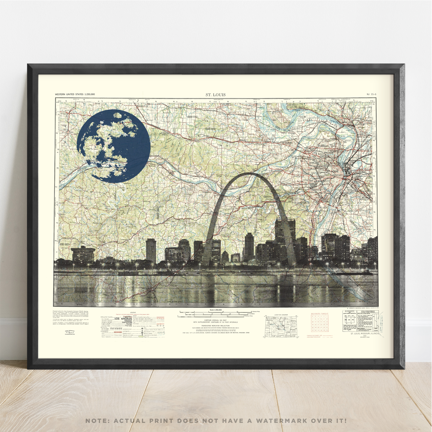 MO | St. Louis Skyline | St. Louis, Missouri | Inkjet Print