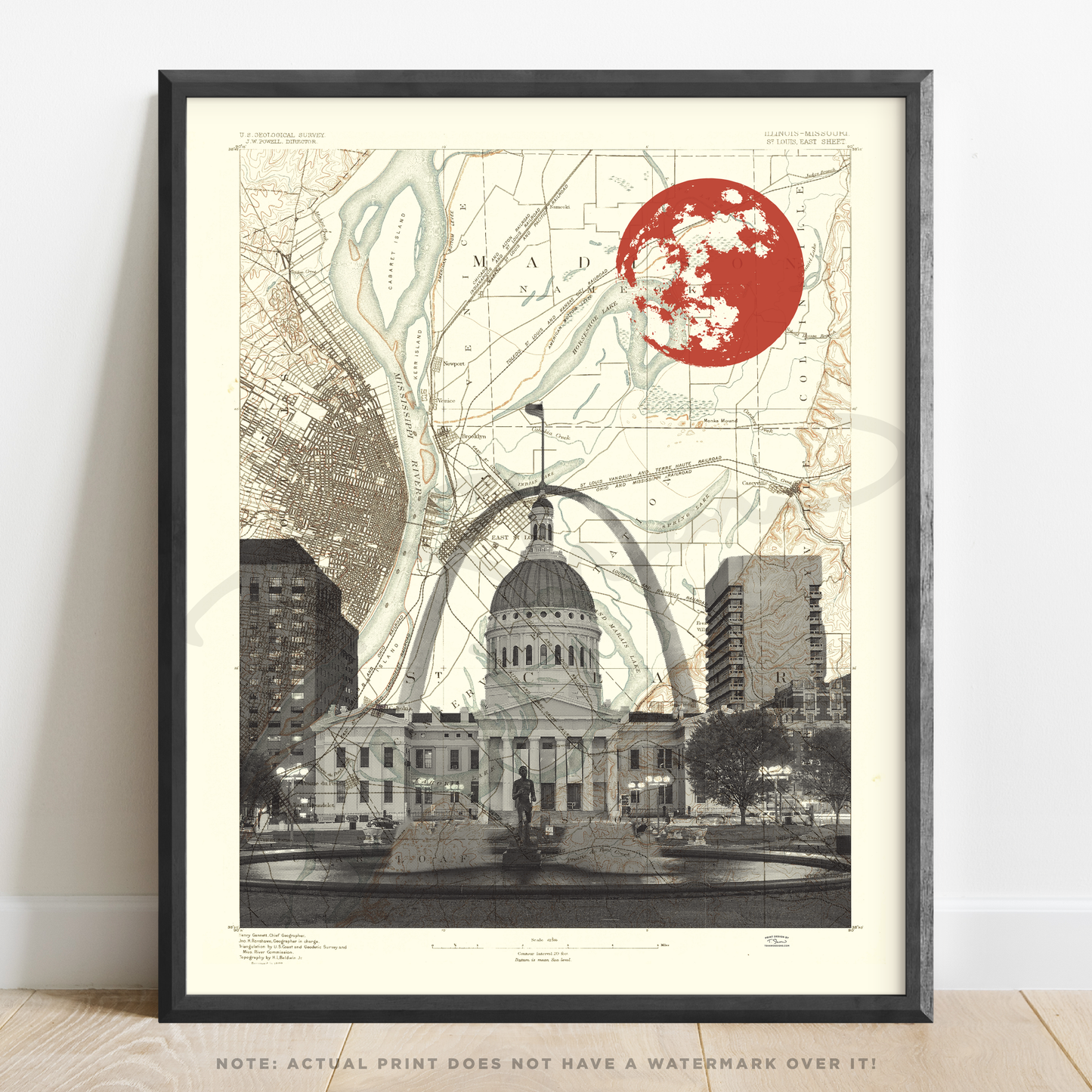 MO | St. Louis Arch and Old Courthouse | St. Louis, Missouri | Inkjet Print