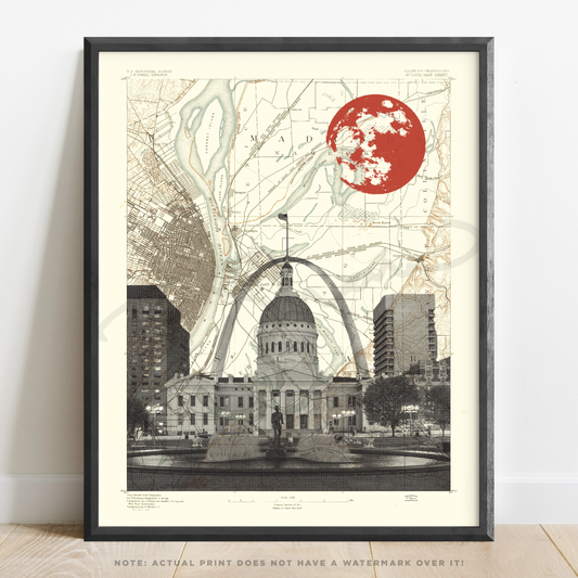 MO | St. Louis Arch and Old Courthouse | St. Louis, Missouri | Inkjet Print