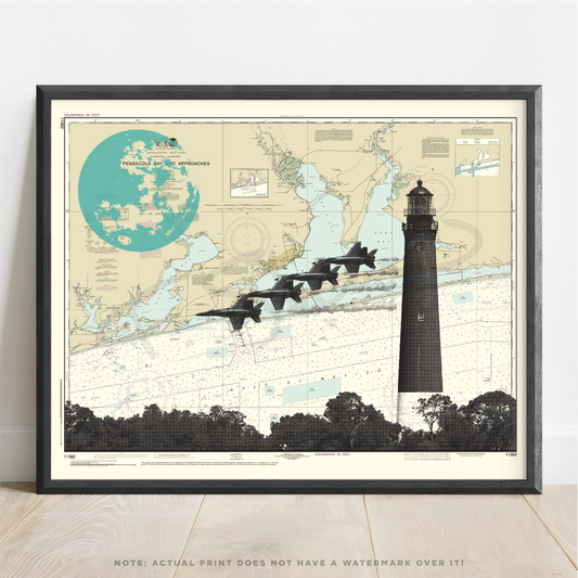 FL | Blue Angels over Pensacola Lighthouse | Pensacola Beach, Florida | Inkjet Print