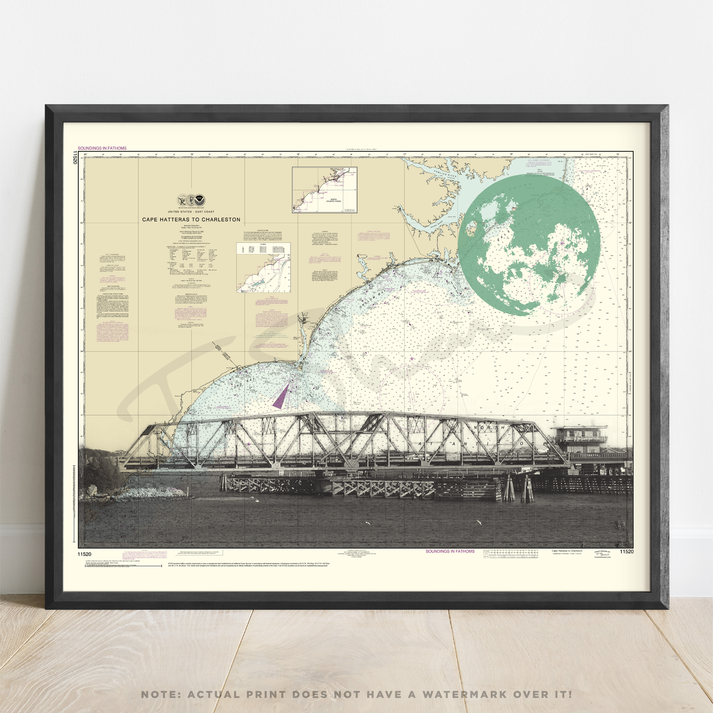 NC | Surf City Swing Bridge | Surf City, North Carolina | Inkjet Print