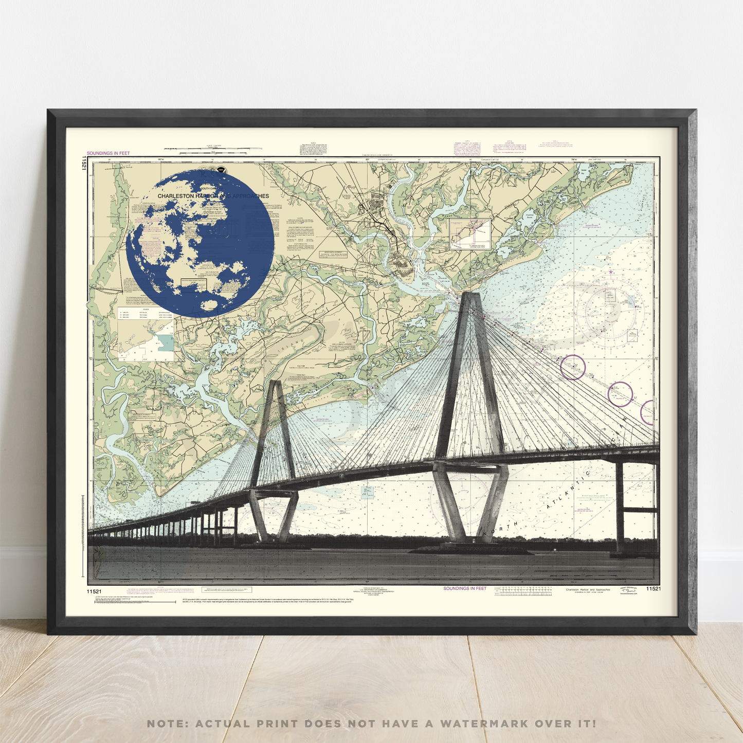 SC | Arthur Ravenel Jr. Bridge | Charleston, South Carolina | Inkjet Print