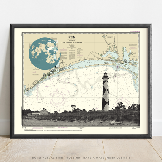 NC | Cape Lookout Lighthouse | Cape Lookout, North Carolina | Inkjet Print