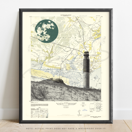 NC | Oak Island Lighthouse | Oak Island, North Carolina | Inkjet Print