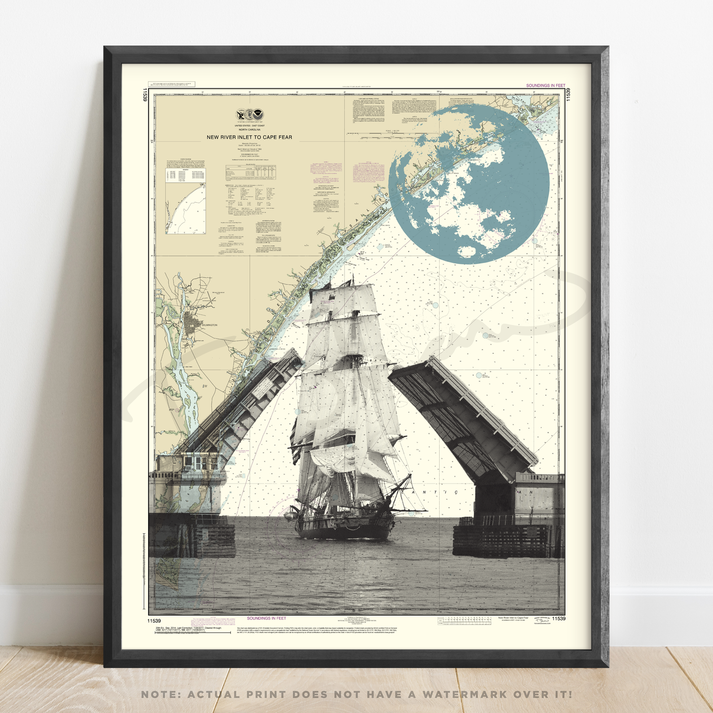 NC | Wrightsville Beach Drawbridge | Wrightsville Beach, North Carolina | Inkjet Print