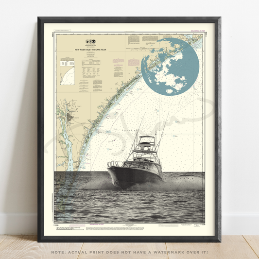 NC | Cape Fear Sportfisher | Cape Fear, North Carolina | Inkjet Print