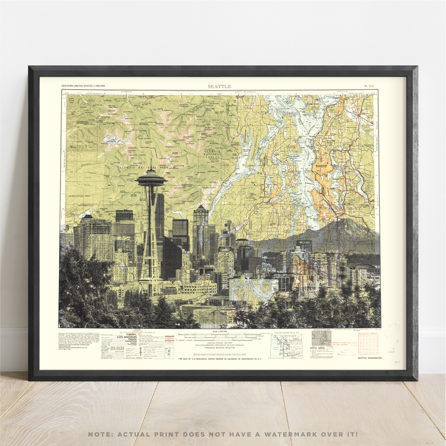 WA | Seattle Skyline | Seattle, Washington | Inkjet Print