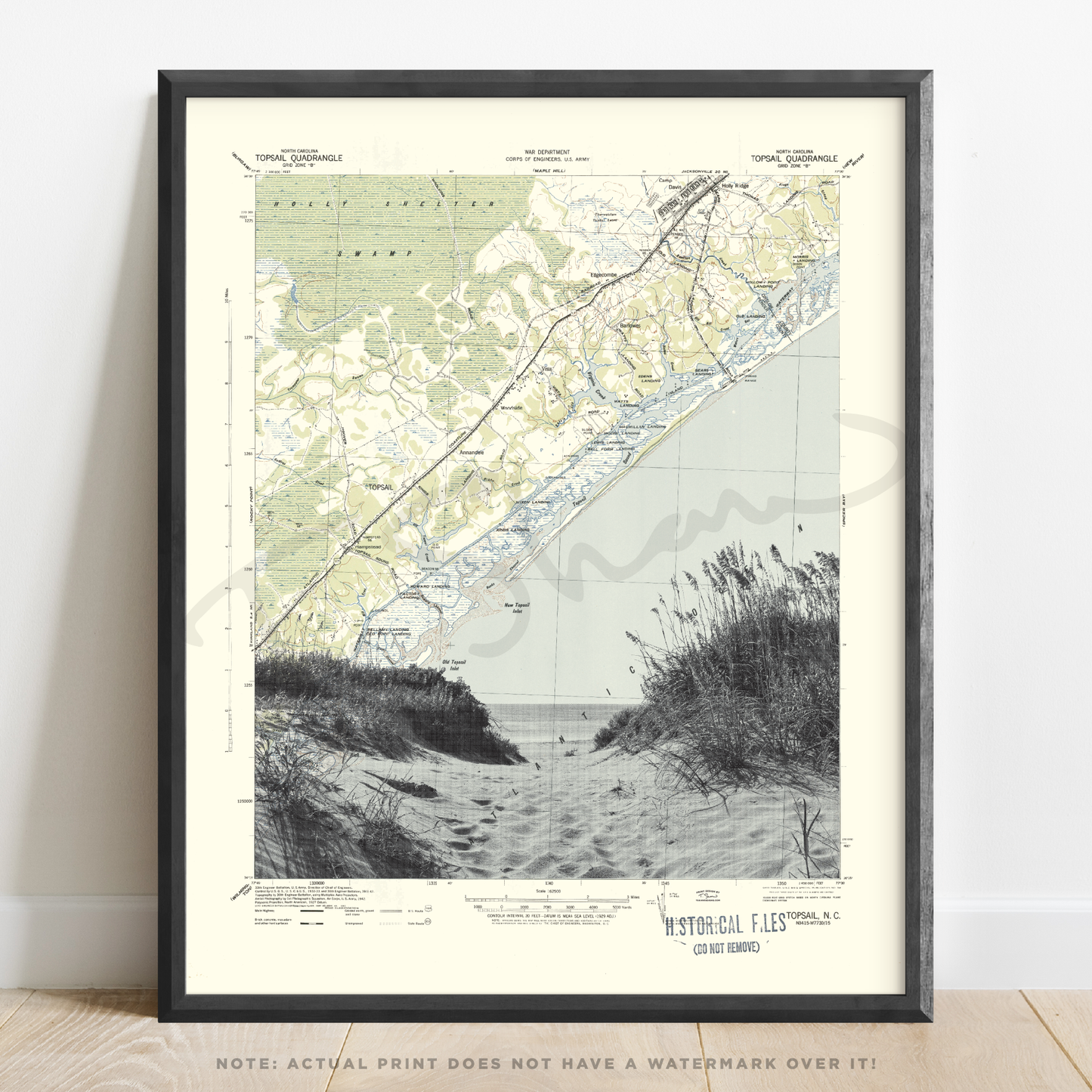NC | Topsail Beach Dunes | Surf City | Topsail Island, North Carolina | Inkjet Print