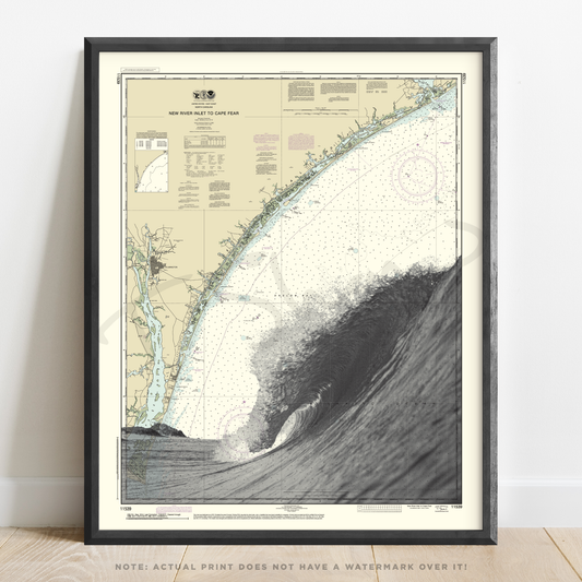 NC | Cape Fear Barrel | Masonboro Island | Wrightsville Beach, North Carolina | Inkjet Print