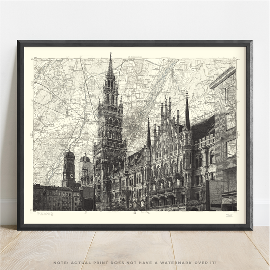 Germany | Munich Marienplatz | Bavaria | Inkjet Print