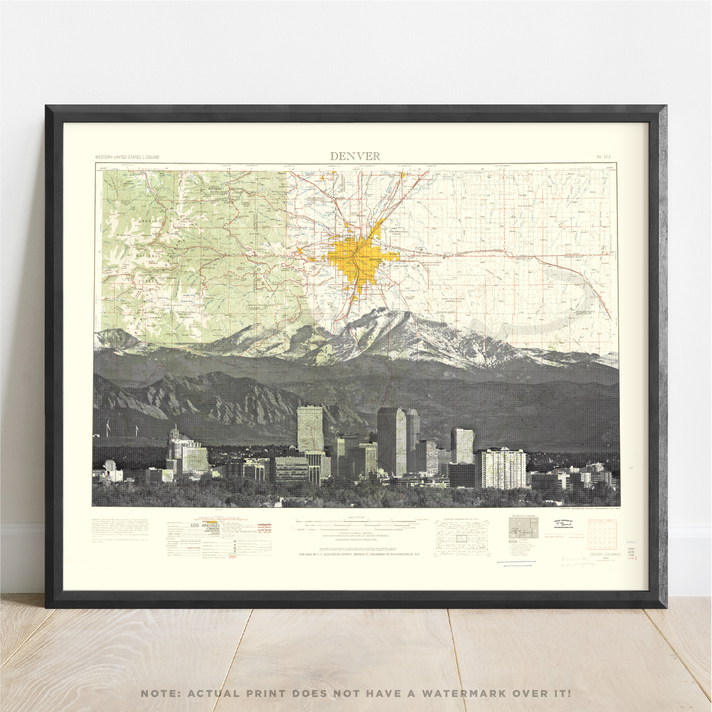 CO | Denver Skyline | Denver, Colorado | Inkjet Print