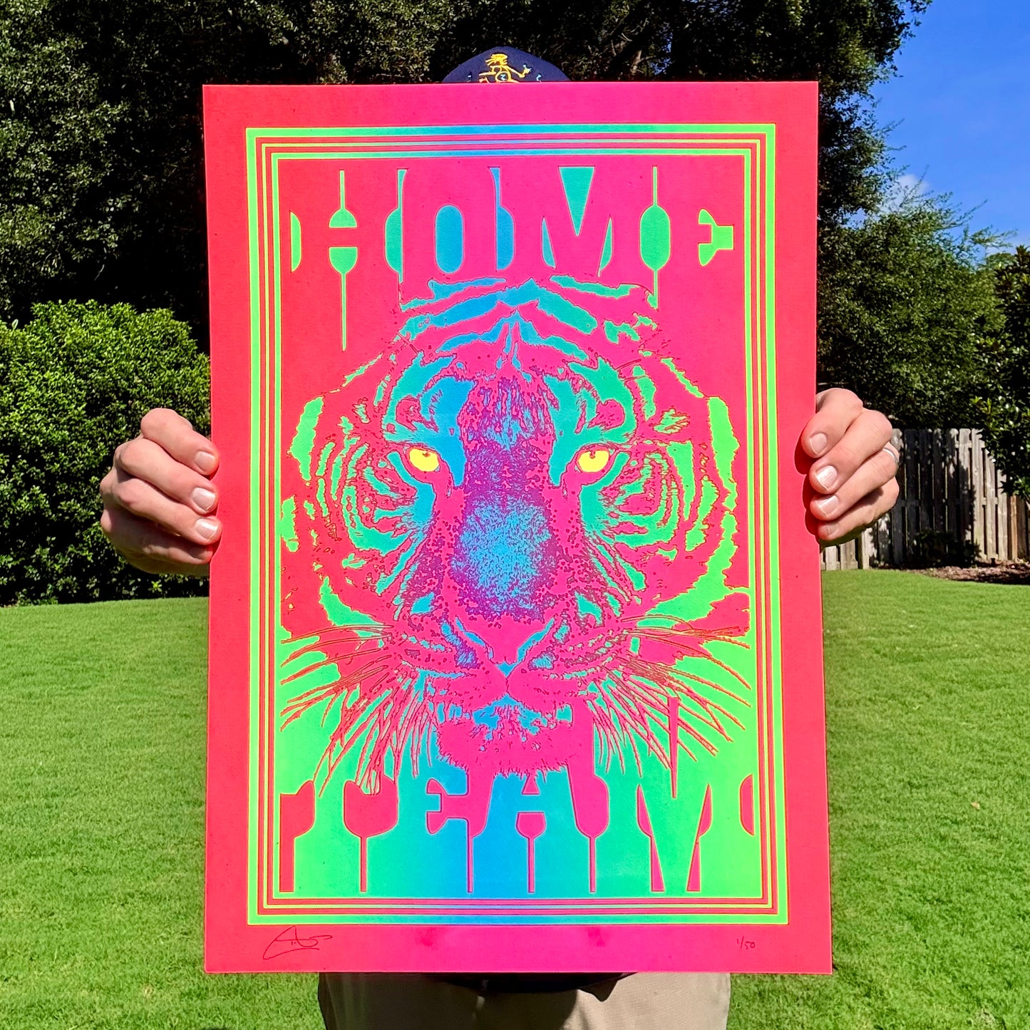 "HOME TEAM" Tiger Print
