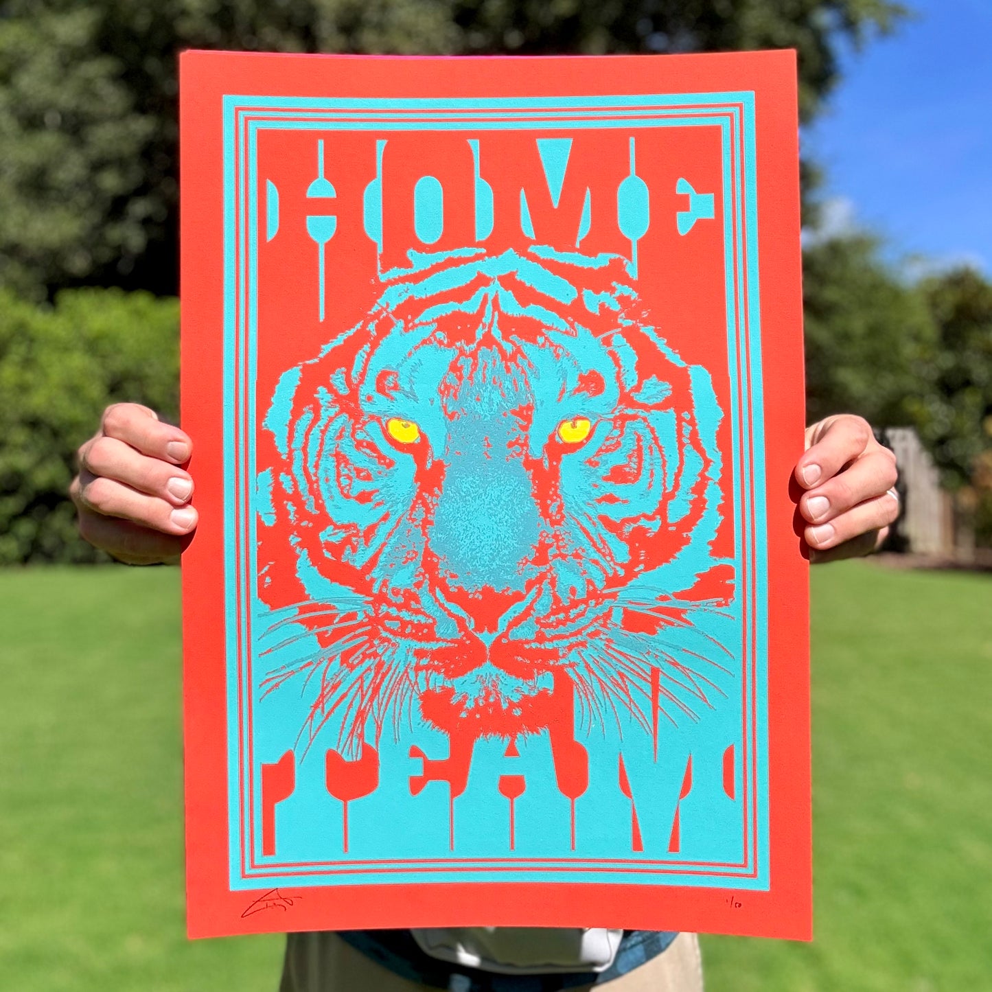 "HOME TEAM" Tiger Print