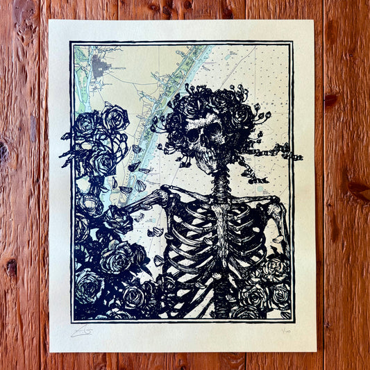 NC | "Cape Fear Roses" | Wilmington, North Carolina | Silkscreen