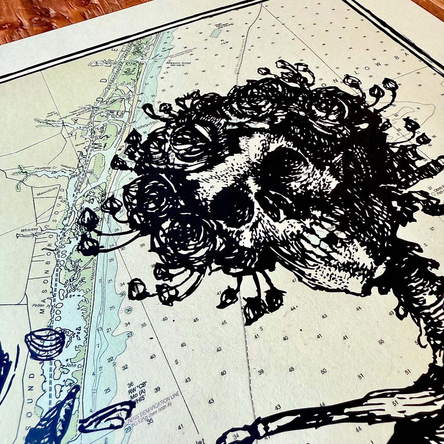 NC | "Cape Fear Roses" | Wilmington, North Carolina | Silkscreen