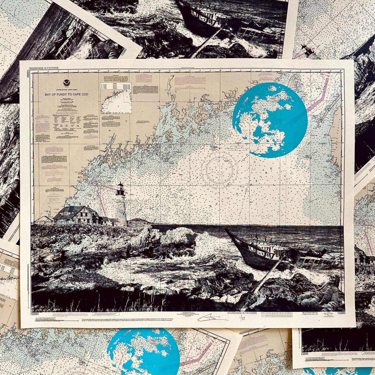 ME | Cape Elizabeth Light | Portland, Maine | Silkscreen