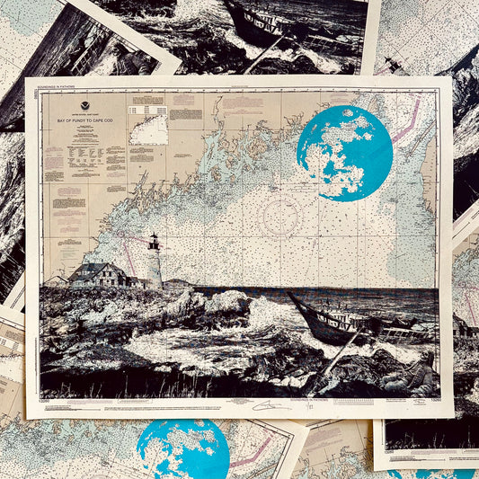 ME | Cape Elizabeth Light | Portland, Maine | Silkscreen