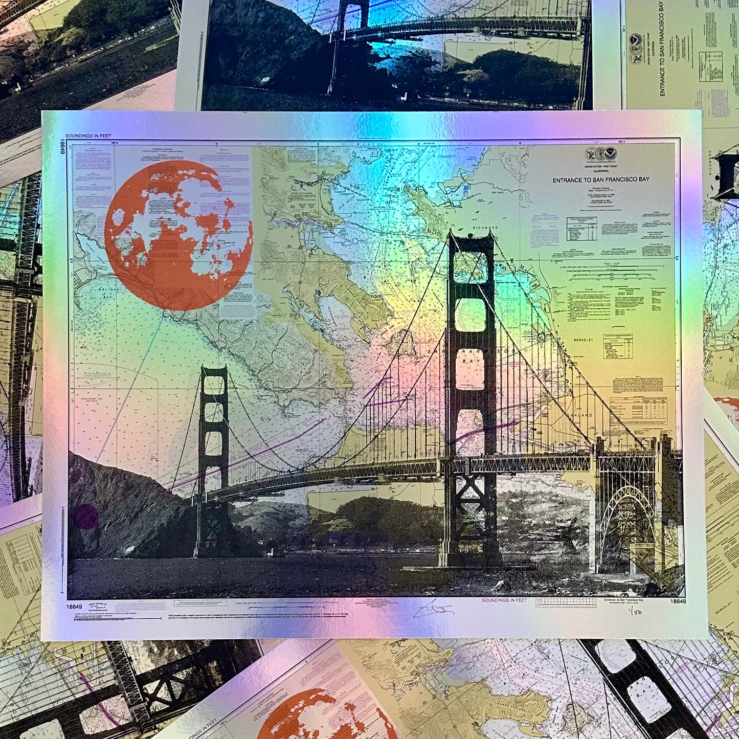 CA | Golden Gate Bridge | San Francisco, California | Silkscreen Foil