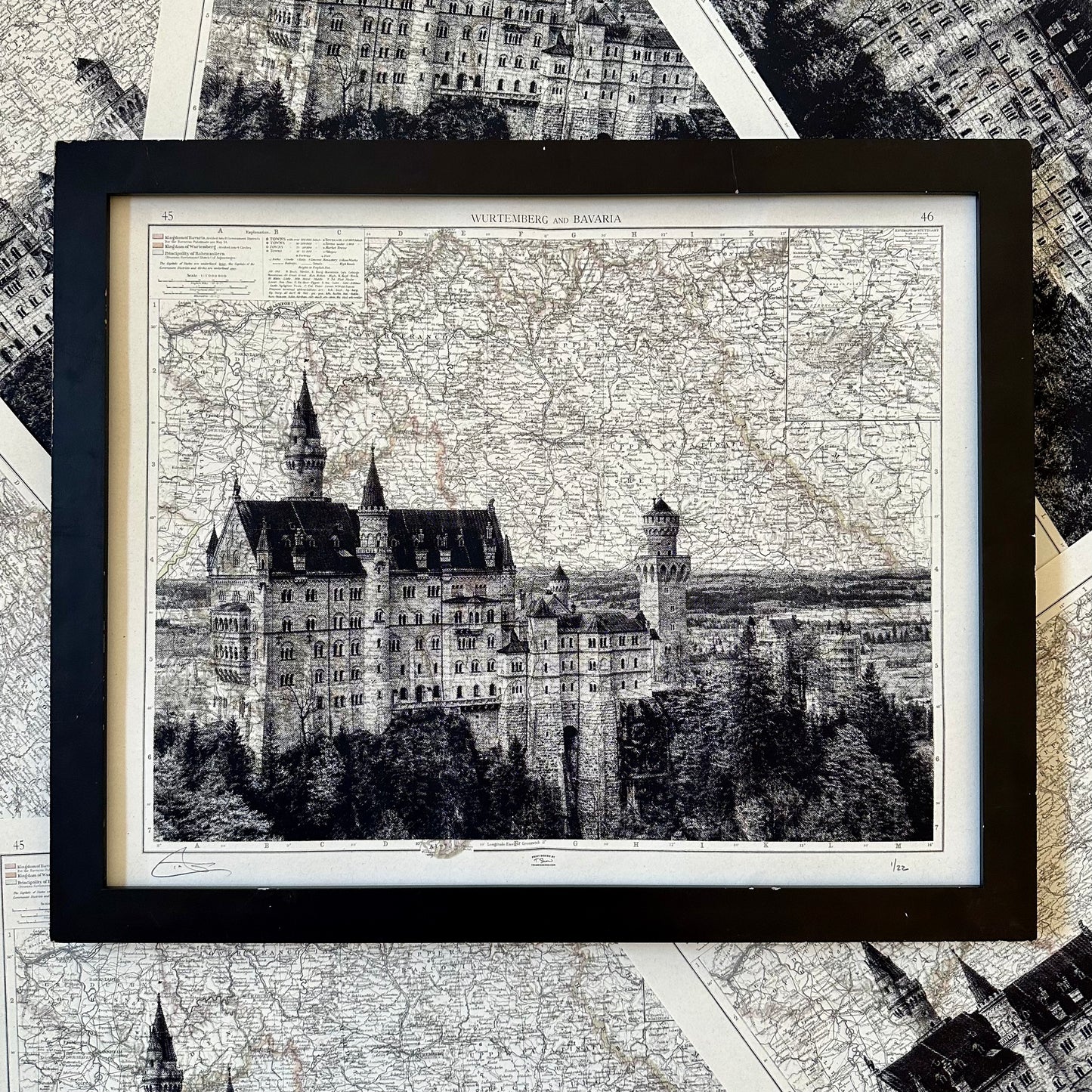Germany | Neuschwanstein Castle | Bavaria | Silkscreen