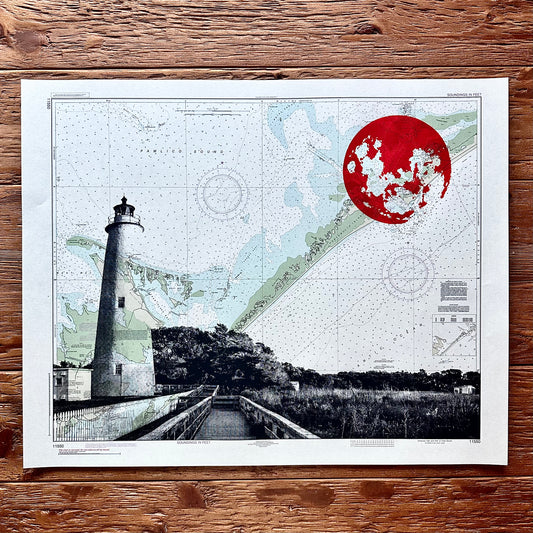 NC | Ocracoke Lighthouse | Ocracoke, North Carolina | Silkscreen