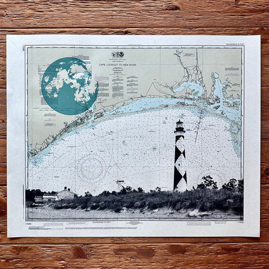 NC | Cape Lookout Lighthouse | Cape Lookout, North Carolina | Silkscreen