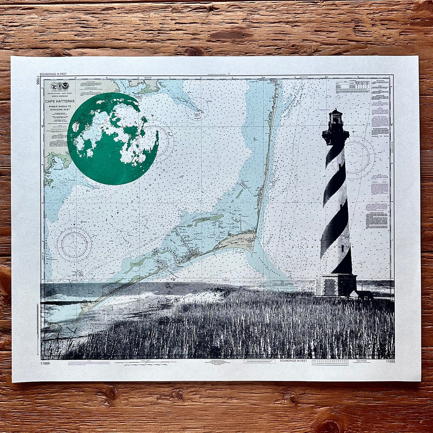 NC | Cape Hatteras Lighthouse | Hatteras, North Carolina | Silkscreen