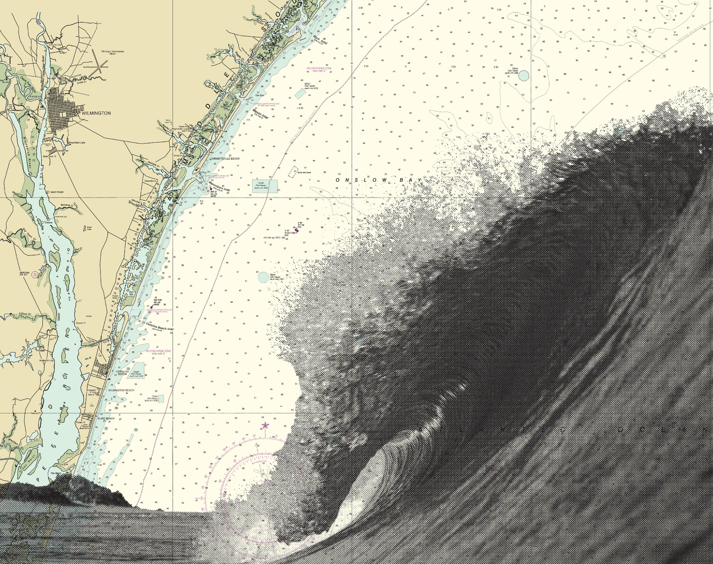 NC | Cape Fear Barrel | Masonboro Island | Wrightsville Beach, North Carolina | Inkjet Print